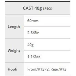 DUO Drag Metal Cast Slow Jig 68 Mm 40g 7 DUO Drag Metal Cast Slow Jig 68 Mm 40g -Kineti Hook Shop duo drag metal cast slow jig 68 mm 40g 2